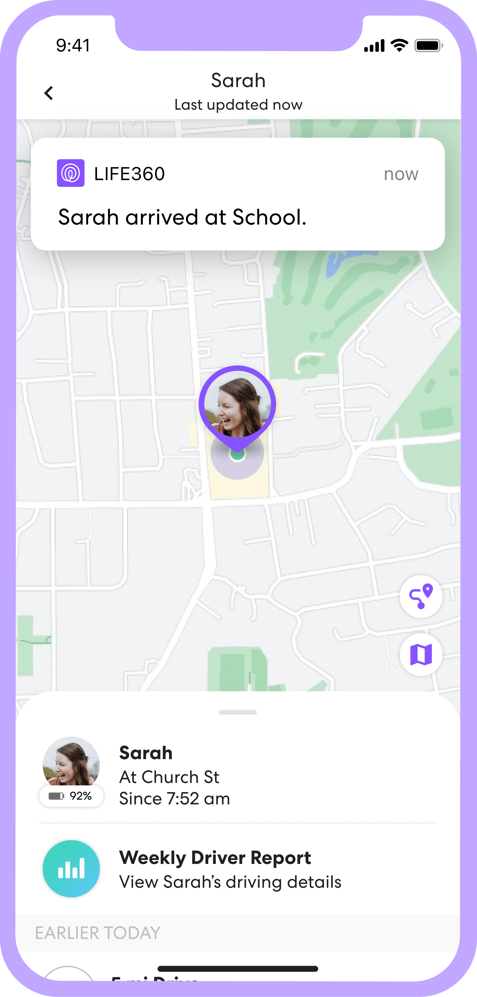 Life360 Place Alert notification on phone