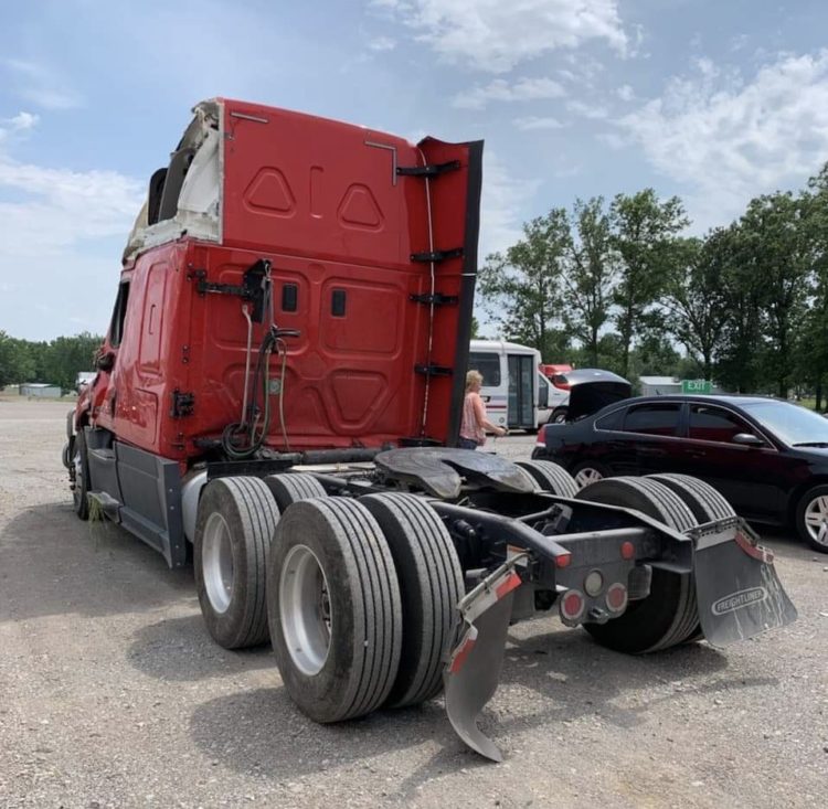 Semi truck without trailer attached