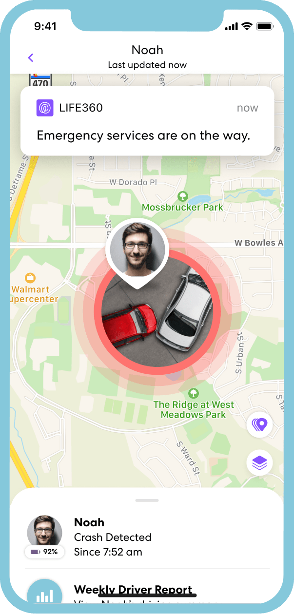 Life360 Emergency services dispatch notification