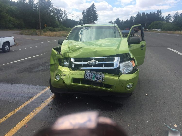 Green ford fender bender