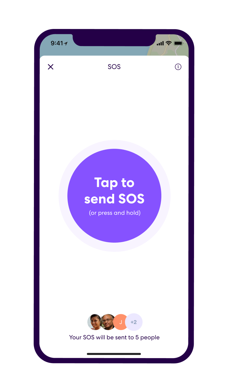 Life360 app showing Help Alert feature